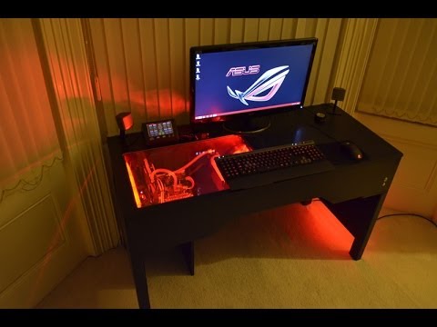 water cooled gaming computer desk