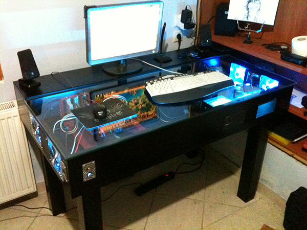 wooden pc desk gaming mod