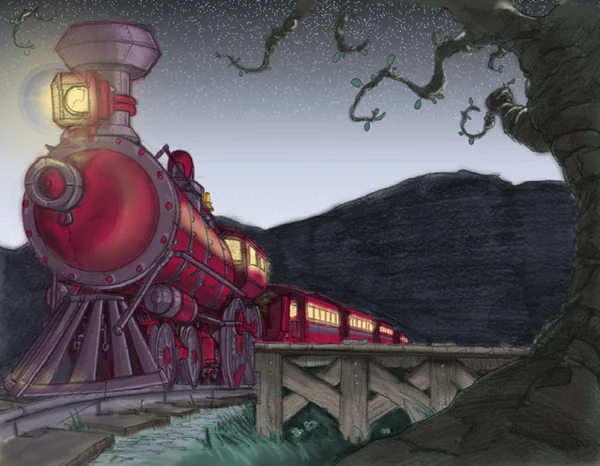 Nintendo's concept art of the Hogwarts Express