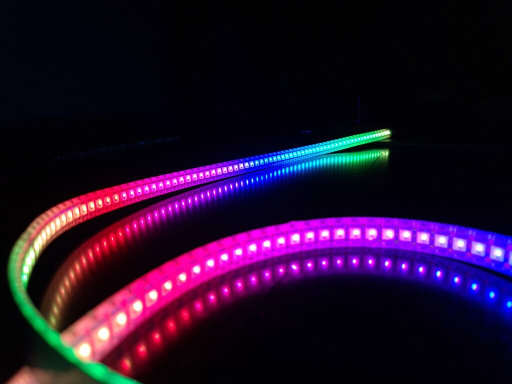 aRGB strip lights - rainbow effect