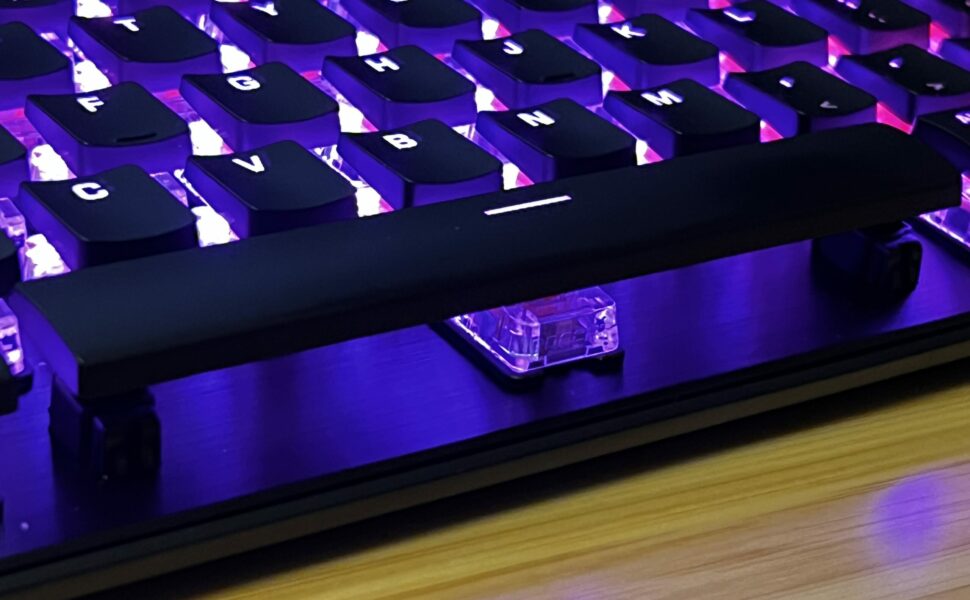 Vulcan TKL Pro with Optical Switches - Space Bar Close Up