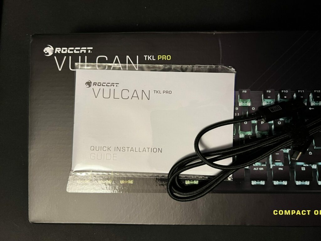 Vulcan TKL Pro Optical Switch Gaming Keyboard - Istructions and Cable