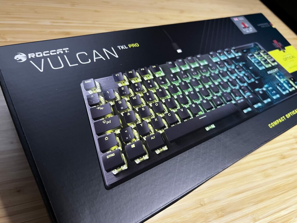Vulcan TKL Pro Gaming Keyboard - Front of the box