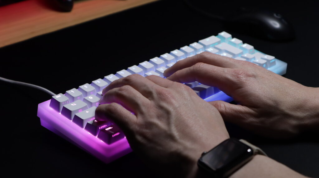 Typing on the K5 RGB Keyboard