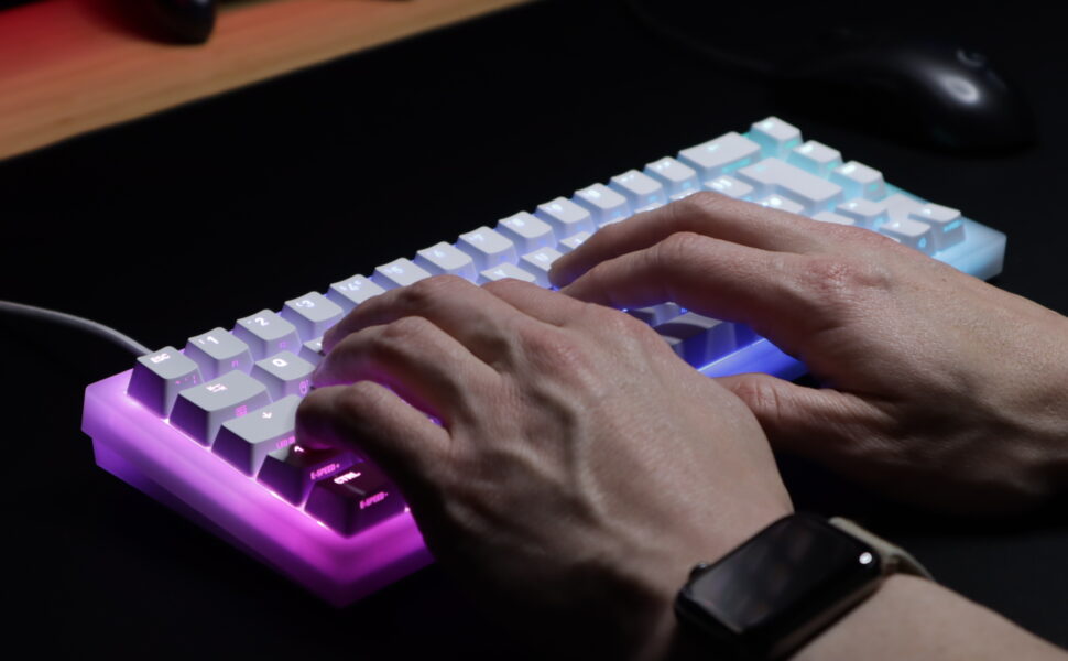 Typing on the K5 RGB Keyboard