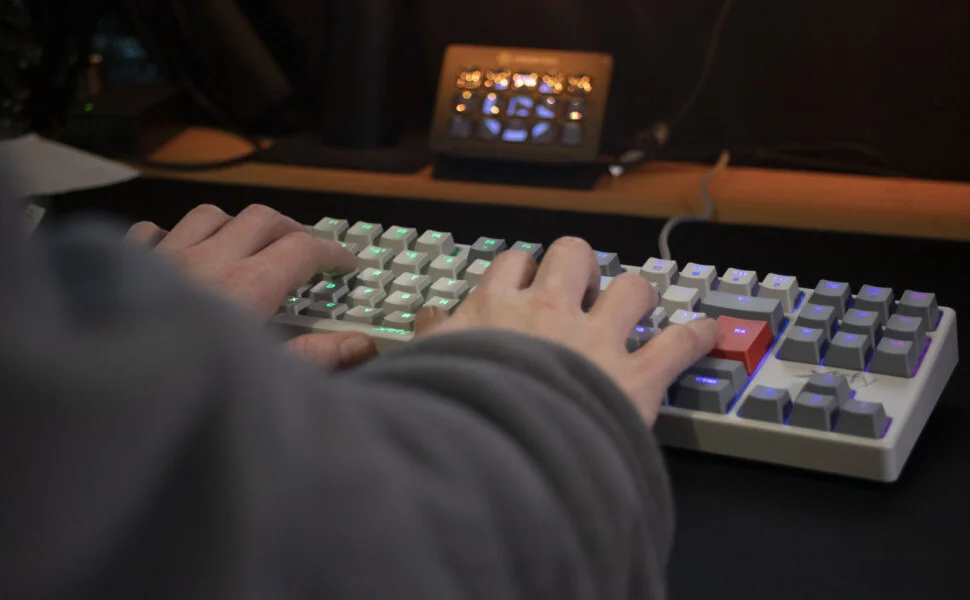 Typing test on the K4 mechanical keyboard